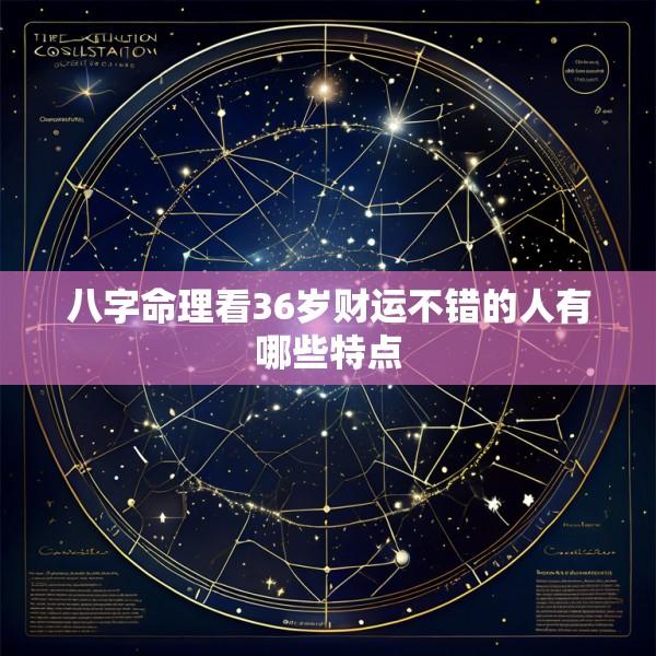 八字命理看36岁财运不错的人有哪些特点