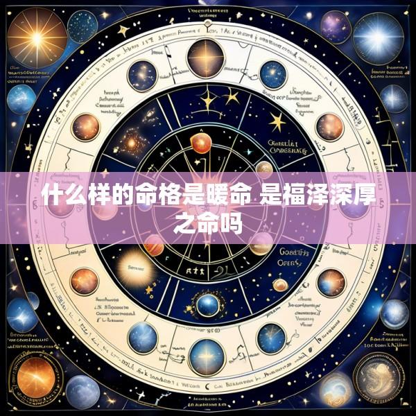 什么样的命格是暖命 是福泽深厚之命吗