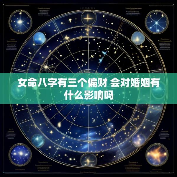女命八字有三个偏财 会对婚姻有什么影响吗