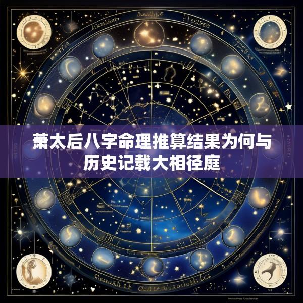 萧太后八字命理推算结果为何与历史记载大相径庭