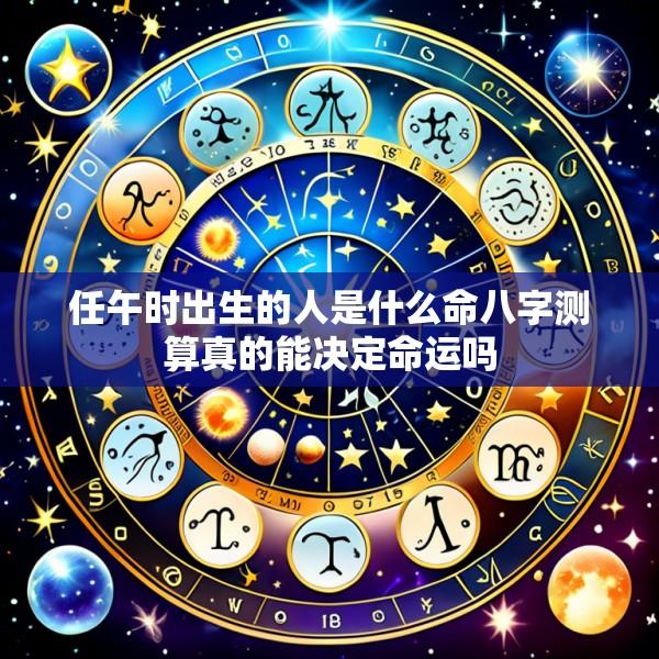 任午时出生的人是什么命八字测算真的能决定命运吗