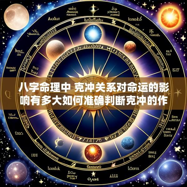 八字命理中 克冲关系对命运的影响有多大如何准确判断克冲的作用效果