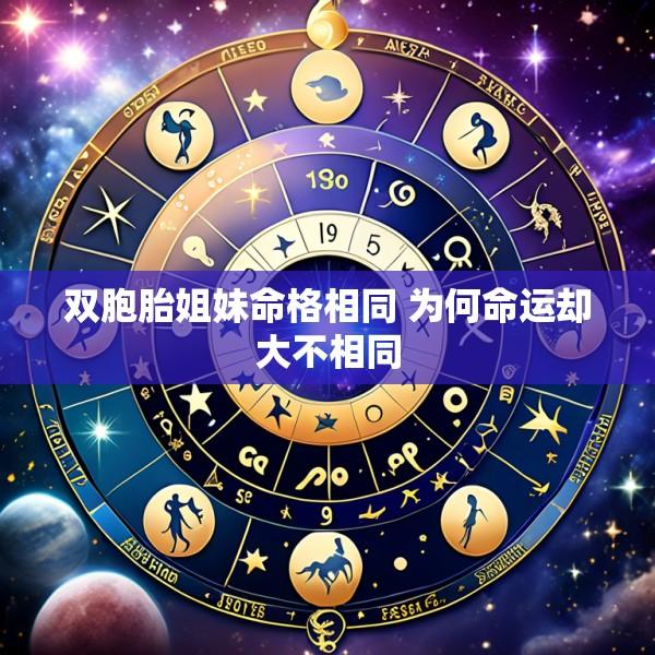 双胞胎姐妹命格相同 为何命运却大不相同