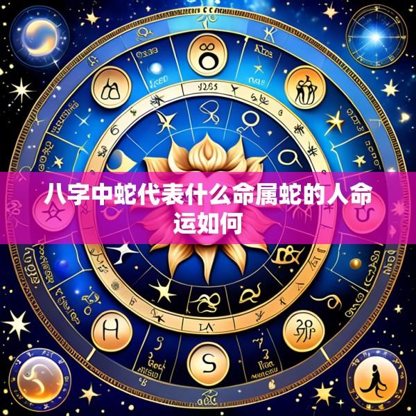 八字中蛇代表什么命属蛇的人命运如何