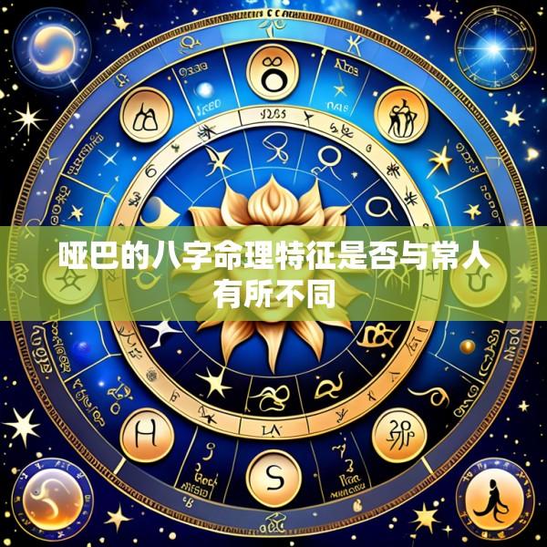 哑巴的八字命理特征是否与常人有所不同