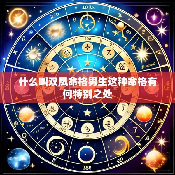 什么叫双凤命格男生这种命格有何特别之处