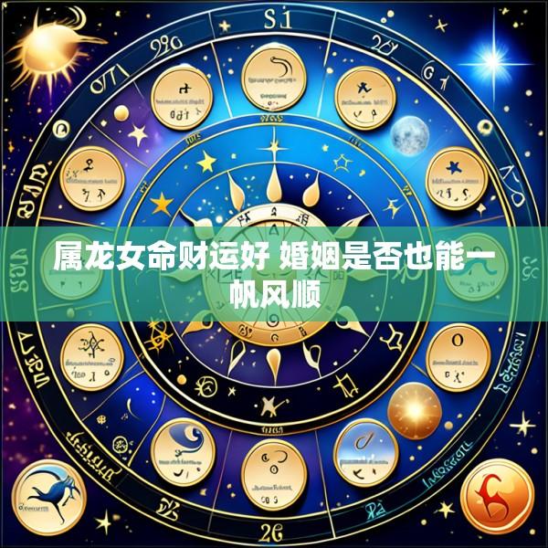 属龙女命财运好 婚姻是否也能一帆风顺