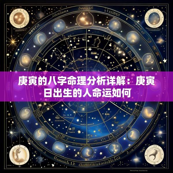 庚寅的八字命理分析详解：庚寅日出生的人命运如何