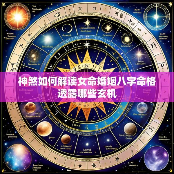 神煞如何解读女命婚姻八字命格透露哪些玄机