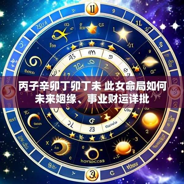 丙子辛卯丁卯丁未 此女命局如何未来姻缘、事业财运详批