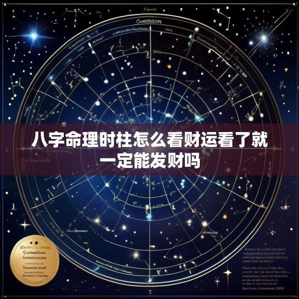 八字命理时柱怎么看财运看了就一定能发财吗