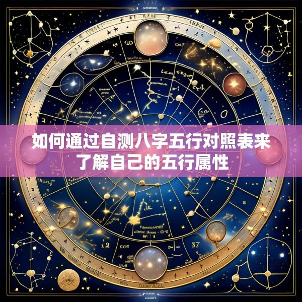 如何通过自测八字五行对照表来了解自己的五行属性