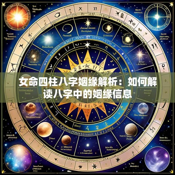 女命四柱八字姻缘解析：如何解读八字中的姻缘信息