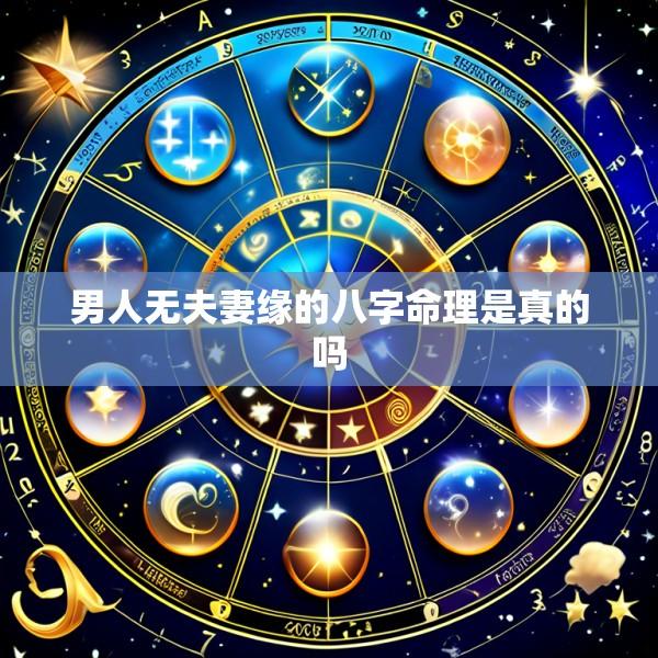 男人无夫妻缘的八字命理是真的吗