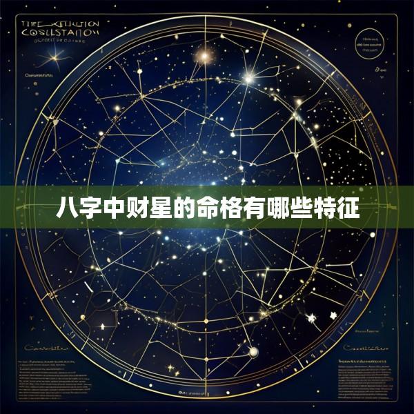 八字中财星的命格有哪些特征