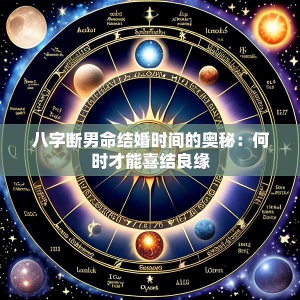 八字断男命结婚时间的奥秘：何时才能喜结良缘