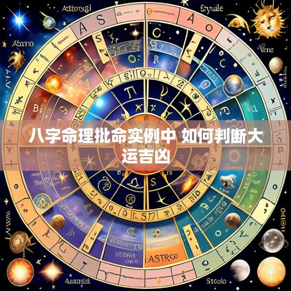八字命理批命实例中 如何判断大运吉凶