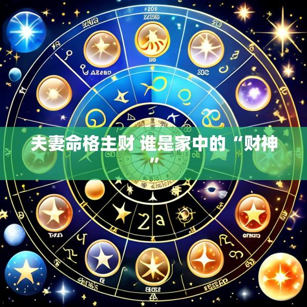 夫妻命格主财 谁是家中的“财神”