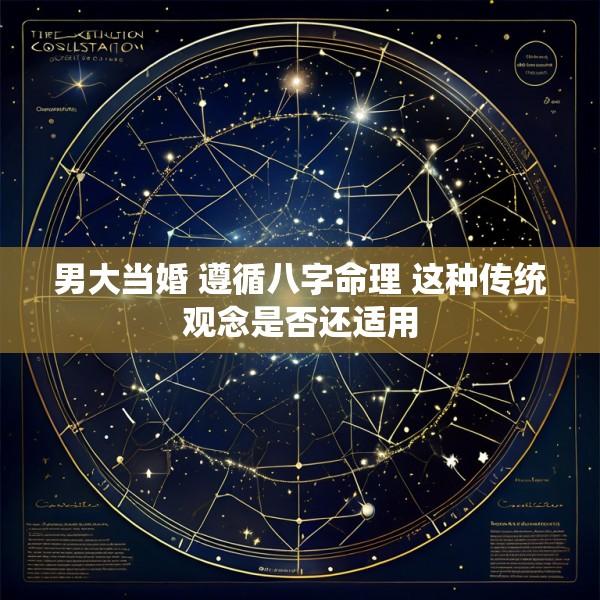 男大当婚 遵循八字命理 这种传统观念是否还适用