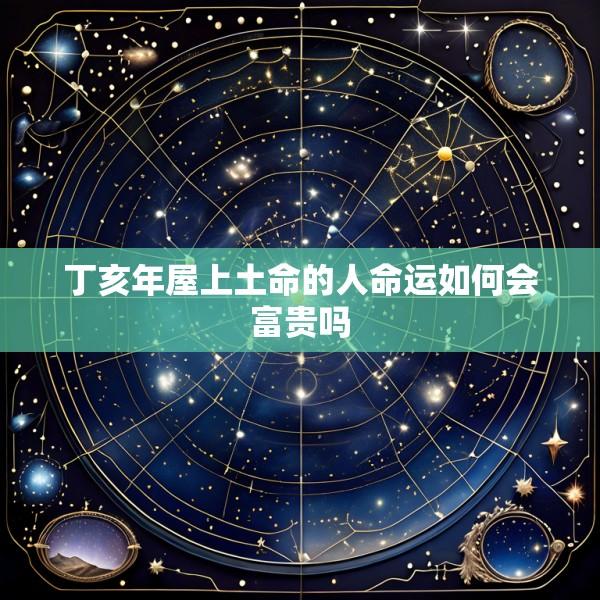 丁亥年屋上土命的人命运如何会富贵吗