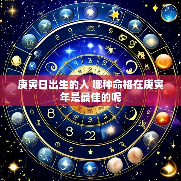 庚寅日出生的人 哪种命格在庚寅年是最佳的呢