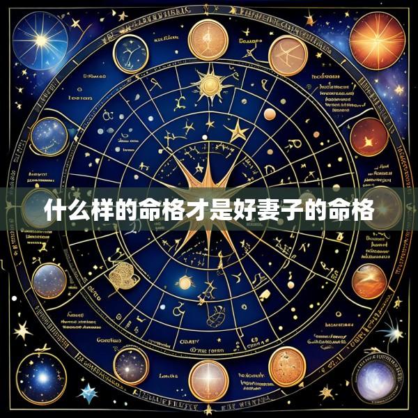 什么样的命格才是好妻子的命格