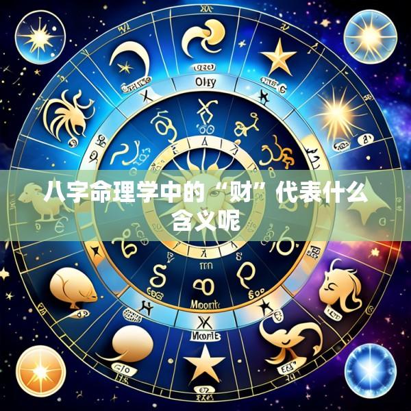 八字命理学中的“财”代表什么含义呢