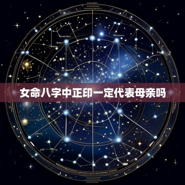 女命八字中正印一定代表母亲吗