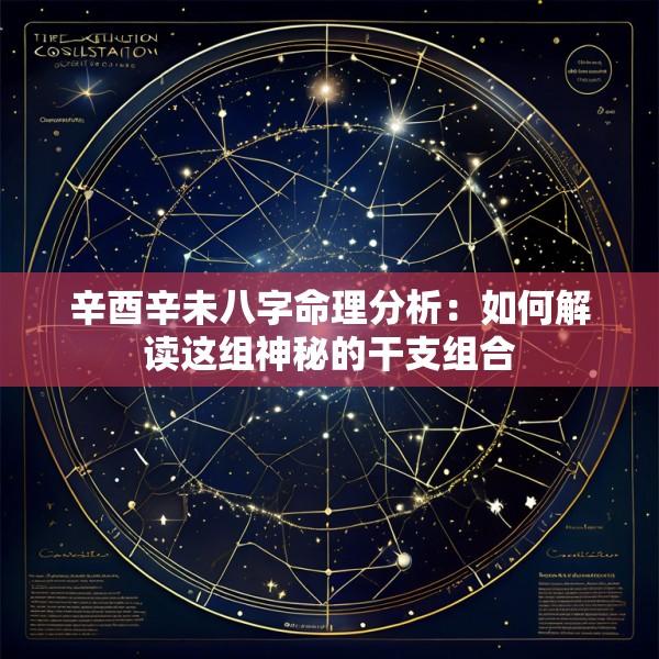 辛酉辛未八字命理分析：如何解读这组神秘的干支组合