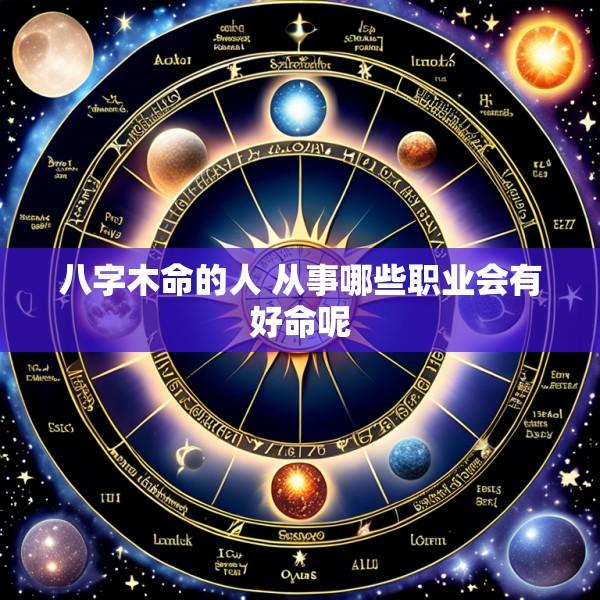 八字木命的人 从事哪些职业会有好命呢