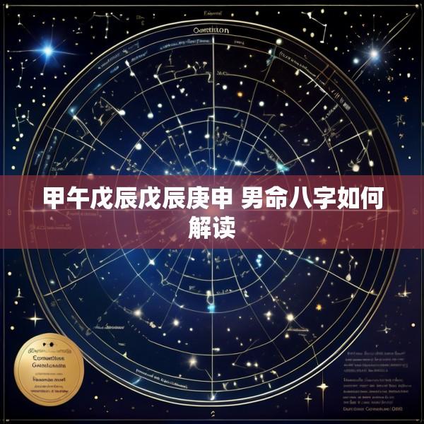 甲午戊辰戊辰庚申 男命八字如何解读