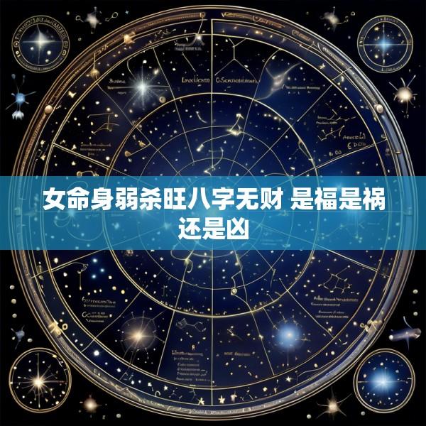 女命身弱杀旺八字无财 是福是祸还是凶