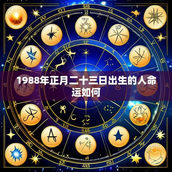 1988年正月二十三日出生的人命运如何