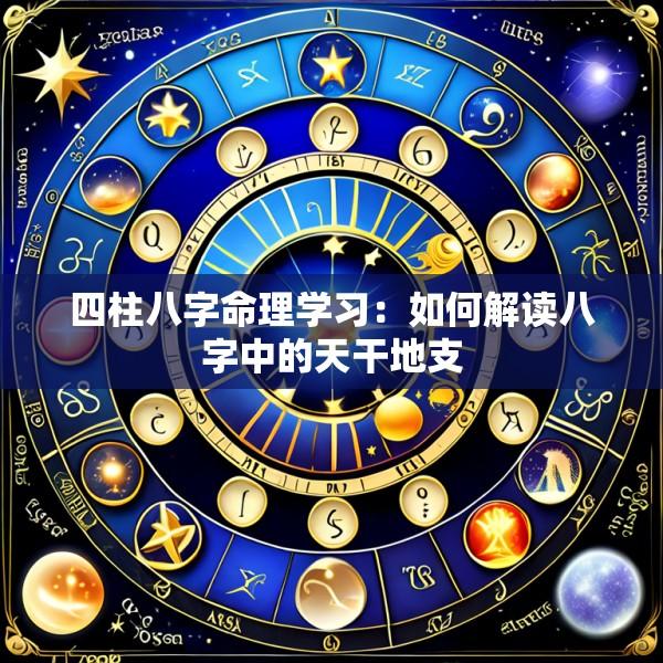 四柱八字命理学习：如何解读八字中的天干地支