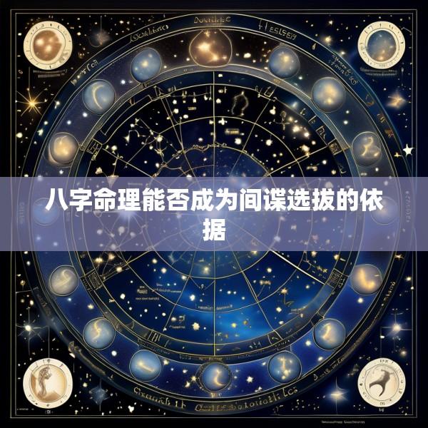 八字命理能否成为间谍选拔的依据