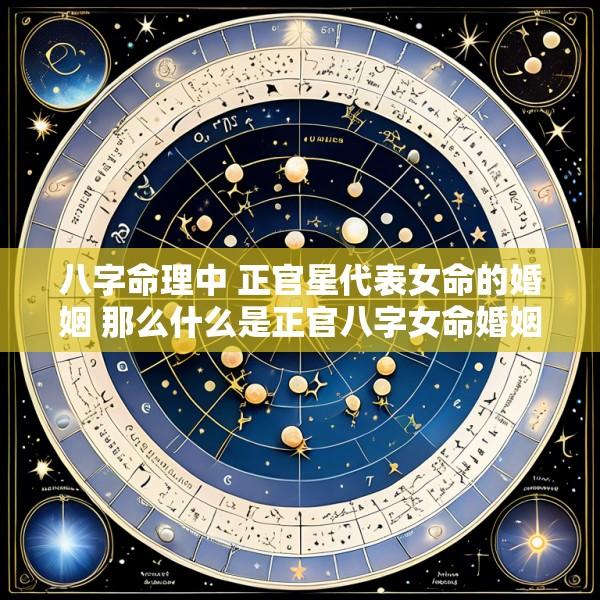 八字命理中 正官星代表女命的婚姻 那么什么是正官八字女命婚姻呢