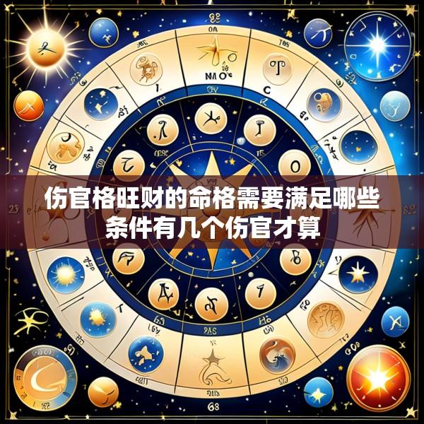 伤官格旺财的命格需要满足哪些条件有几个伤官才算