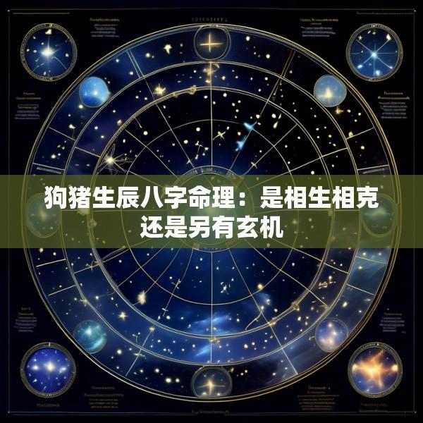 狗猪生辰八字命理：是相生相克还是另有玄机