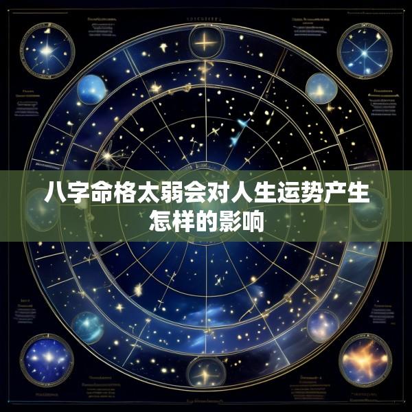 八字命格太弱会对人生运势产生怎样的影响