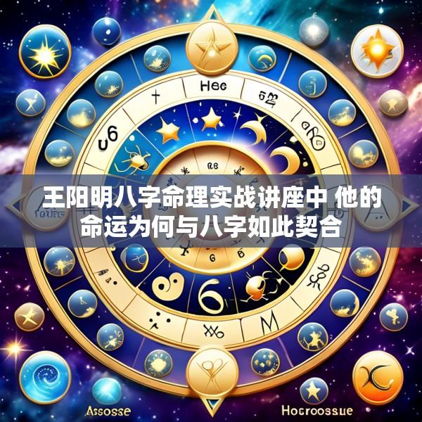 王阳明八字命理实战讲座中 他的命运为何与八字如此契合