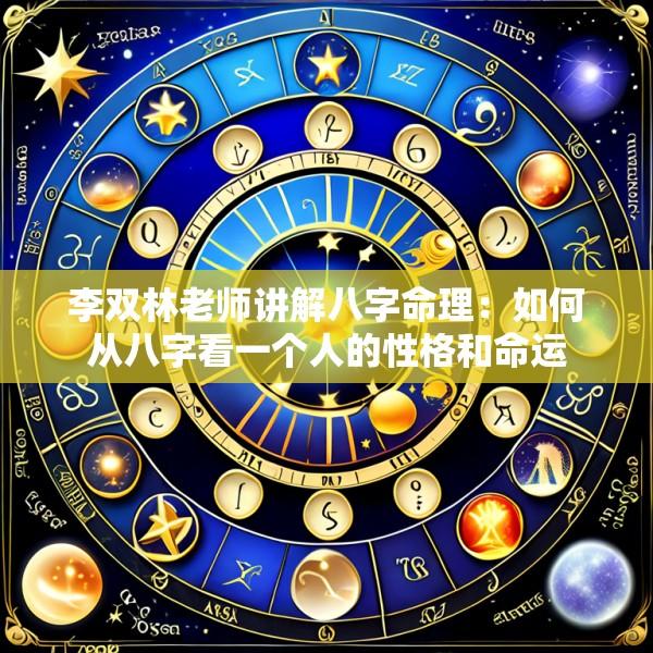 李双林老师讲解八字命理：如何从八字看一个人的性格和命运