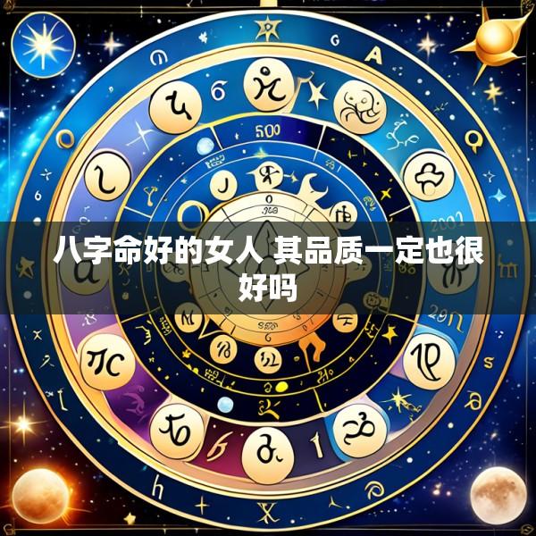 八字命好的女人 其品质一定也很好吗
