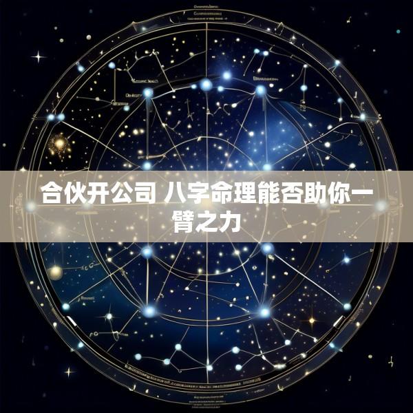 合伙开公司 八字命理能否助你一臂之力