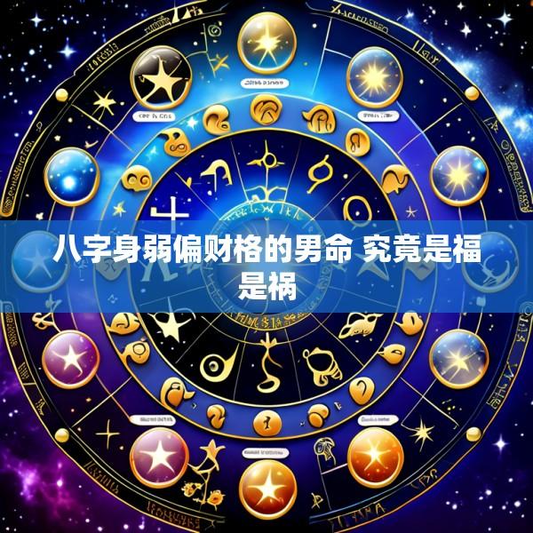 八字身弱偏财格的男命 究竟是福是祸