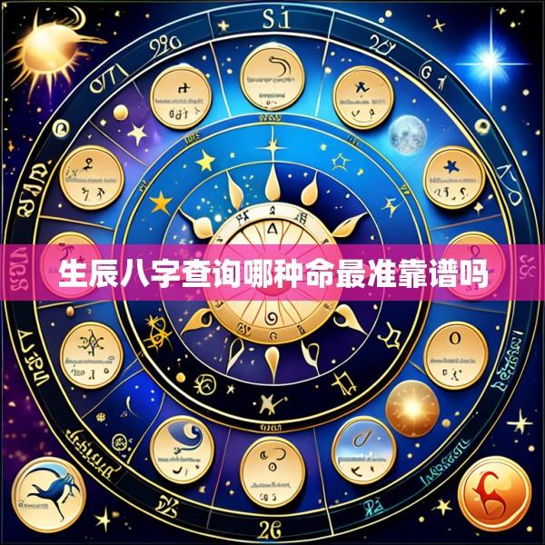 生辰八字查询哪种命最准靠谱吗