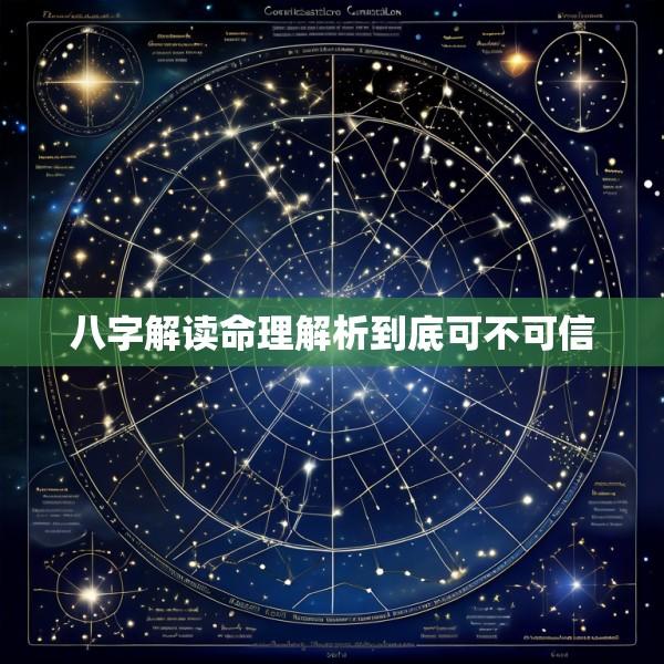 八字解读命理解析到底可不可信