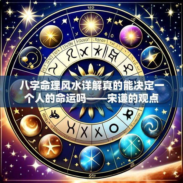 八字命理风水详解真的能决定一个人的命运吗——宋谦的观点