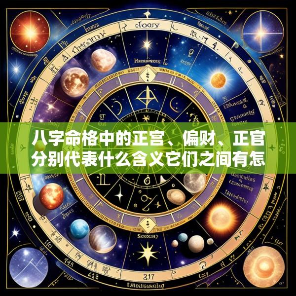 八字命格中的正宫、偏财、正官分别代表什么含义它们之间有怎样的相互关系
