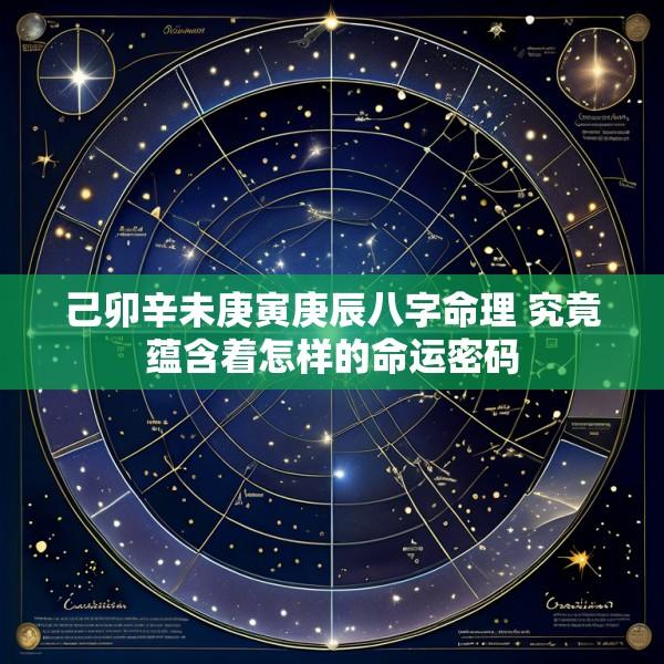 己卯辛未庚寅庚辰八字命理 究竟蕴含着怎样的命运密码