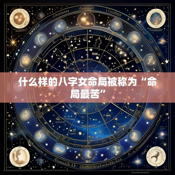 什么样的八字女命局被称为“命局最苦”